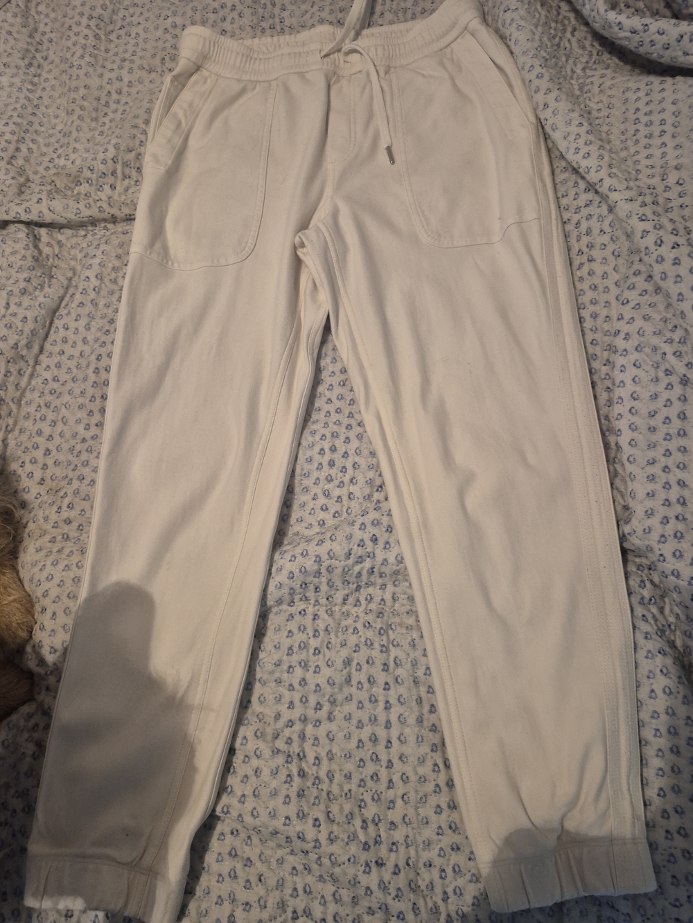 Athleta Cream Off-White Women's Jogger Track Pants